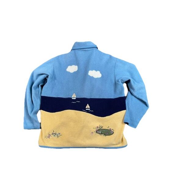 Vintage Northern Reflections Beach/Lighthouse Button Fleece Shirt Jacket S - Picture 4 of 13